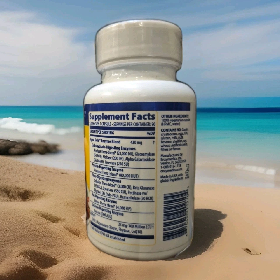 Enzymedica Digest Gold con ATPro Fuerza Máxima 90 Cápsulas Nuevo Sin Caja  Foto 2 de 4