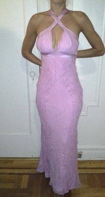 Leonardo Chiasso Pink Halter Evening Gown