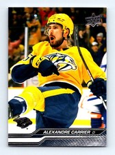 #103 2023-24 Upper Deck BASE } Alexandre Carrier Nashville Predators