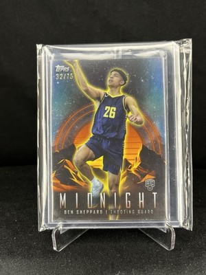 Topps Midnight Basketball 24 Ben Sheppard Rookie RC #34 /75 Moon Beam