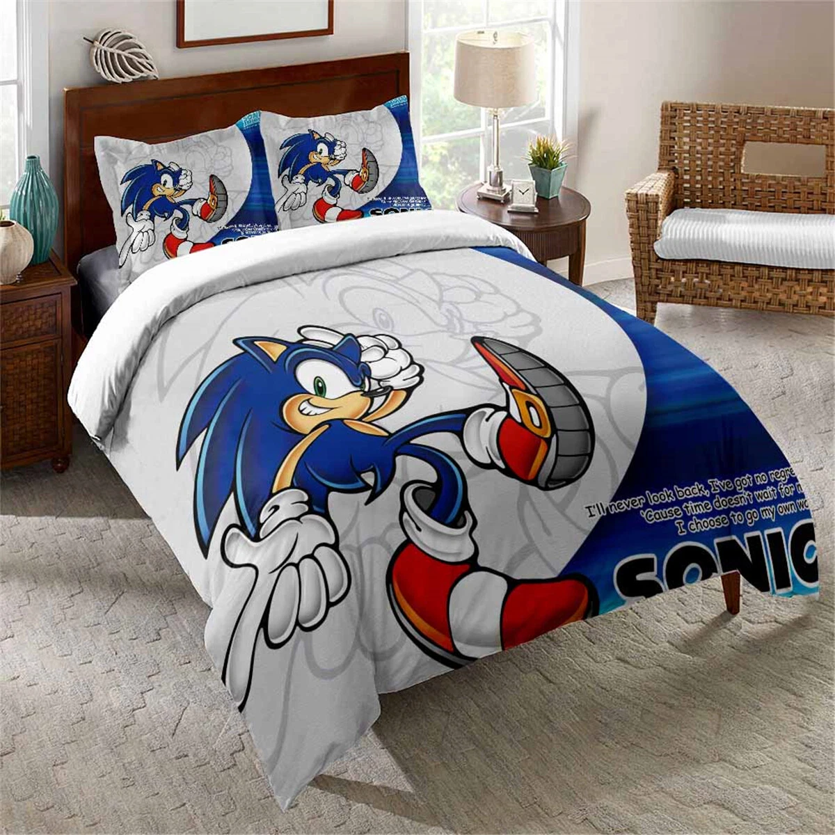 Sonic The Hedgehog Bedding Set, Gift for Friends