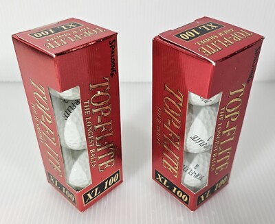 NEW 6 Top Flite Tour Model 100 XL Golf Balls, RARE Vintage NOS 
