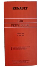 *VERY RARE* MINT 1990 RENAULT UK PRICELIST BROCHURE INCL. 5GT TURBO & ALPINE GTA
