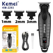 KEMEI Men Hair Clippers Hair Cutting Professional Cordless Barber Trimmer LCD