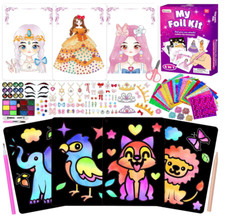 Foil Art Kit for Girls   Princess DIY No-Mess Coloring Craft Activity Toy