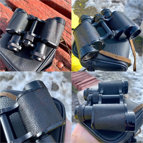Vintage Soviet USSR Russian Field Binoculars БПЦ4 8x30 KOMZ 1980s Leather Case - Picture 3 of 12
