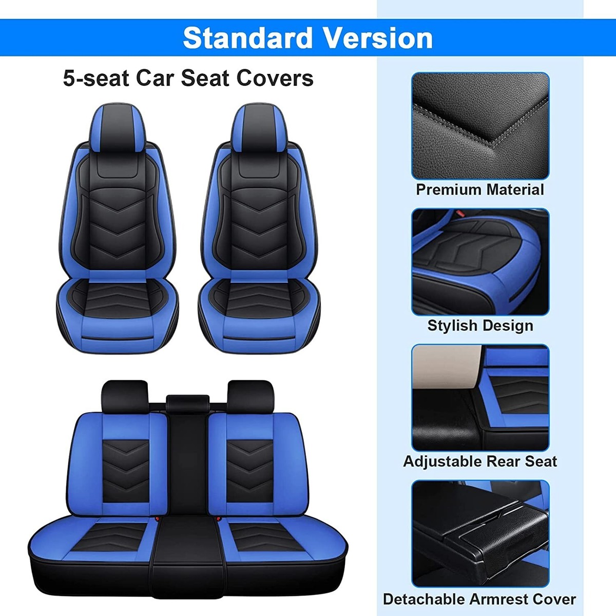Asiento De Carro Deportivo Para Carro Conductor Cuero PU Protector