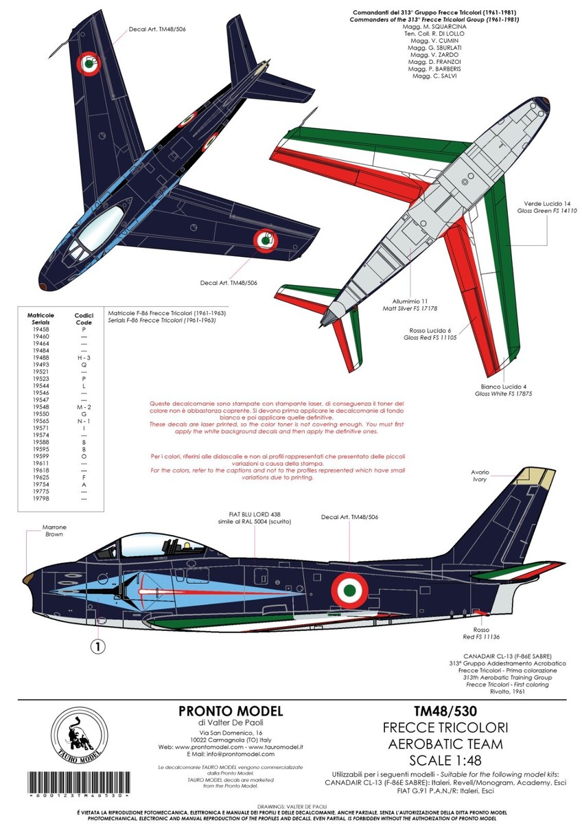 Hotel Kalinga Orologio Frecce Tricolori 313 Gruppo Pan TAURO MODEL