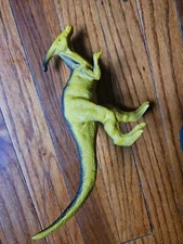 ANKYO 5” Parasaurolophus Dinosaur Hard Plastic Toy Figure Cretaceous Orange