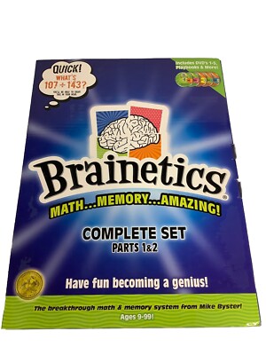 Brainetics Children s Math Memory System Complete Set Educational DVD Books Card