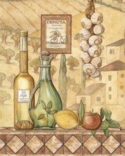 Ceramic Backsplash Tile Mural Wine Themed Kitchen - Tuscany IV - Charlene Audrey
