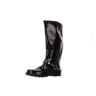 LADIES KNEE HIGH SKULL RAIN WELLIES OUTDOOR WELLINGTON BOOTS X1R122 SIZE  UK
