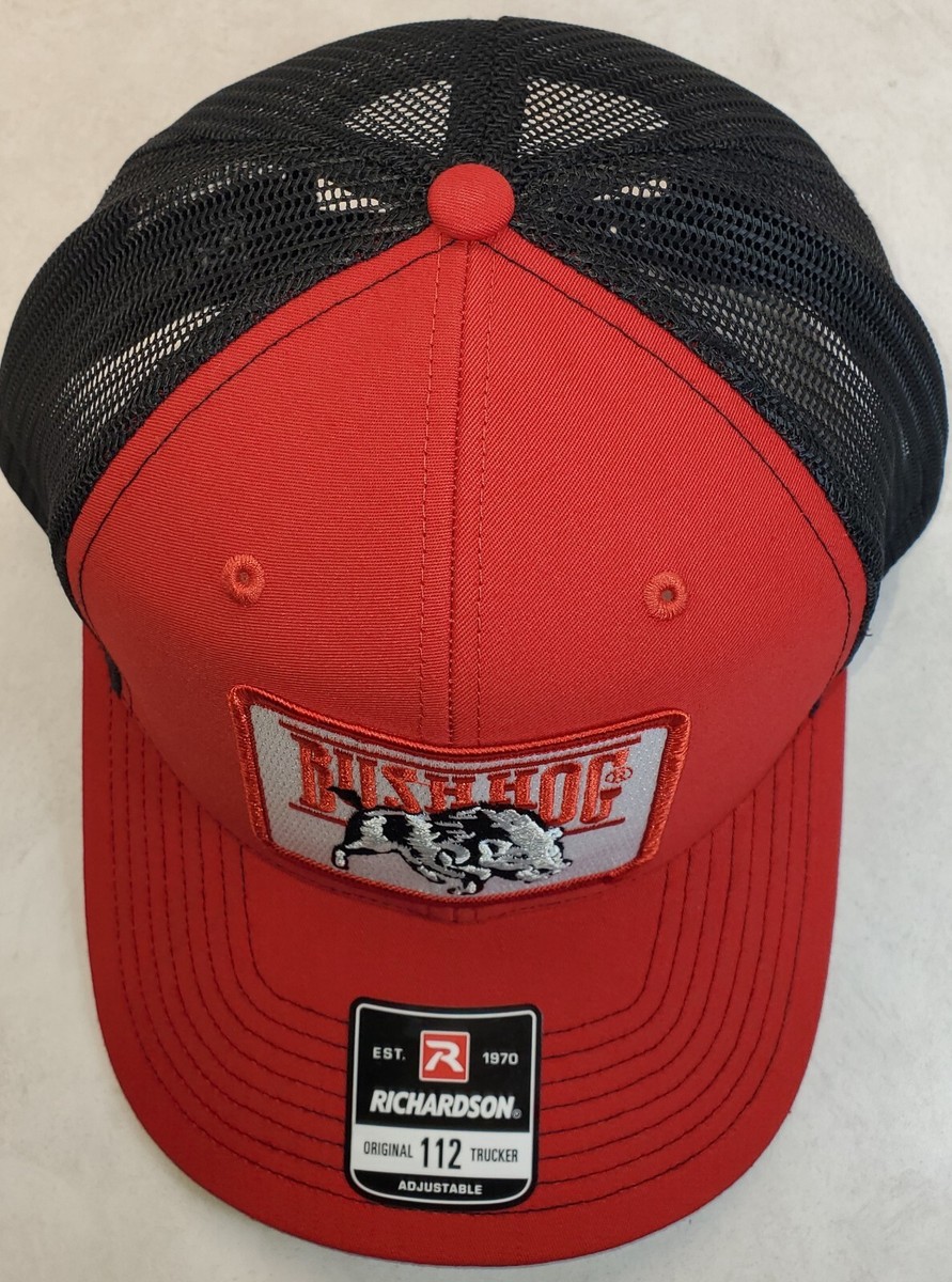 NWT Bush Hog Custom Embroidered Patch Richardson 112 Trucker Hat Red Snapback s-l1200.jpg main image 2
