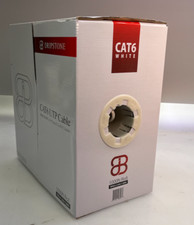 DRIPSTONE CAT6 1000ft 23AWG 550Mhz Solid UTP Ethernet Cable RJ45 CCA Bulk WHITE