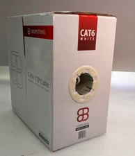 DRIPSTONE CAT6 1000ft 23AWG 550Mhz Solid UTP Ethernet Cable RJ45 CCA Bulk WHITE