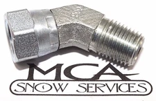 WESTERN FISHER SNOW PLOW HYDRAULIC FITTING UNIMOUNT 45 SWIVEL HOSE 92190 8127