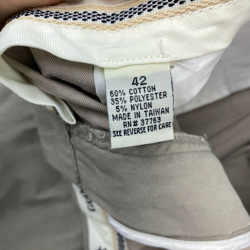 Penguin Grand Slam Chino Shorts Men's 42 Taupe Pleated Front Casual Cotton Blend - Picture 4 of 8