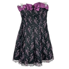 Vintage Jessica McClintock Gunne Sax Sz 9 Lace Dress Floral Fairy Whimsy Prom 