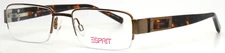 ESPRIT ET9354 535 Brown Womens Rectangle Half Rim Eyeglasses 50-19-140 B:29