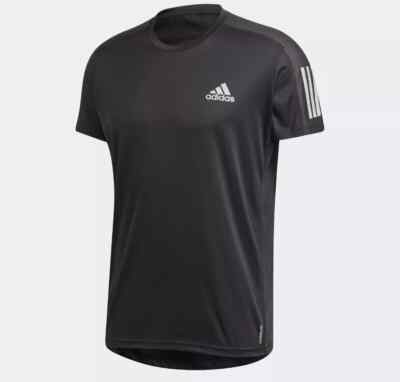 $40 NWT ADIDAS Men's Own The Run Black Reflective Silver Running Tee T-Shirt XL