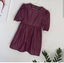 Nasty Gal You’re In Or Out Faux Leather Dress Sz 8 NWT