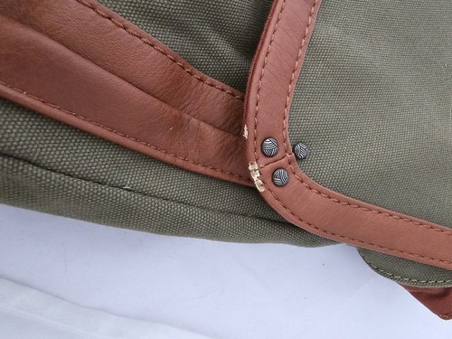 CONVERTIBLE THE SAK CROSSBODY BACKPACK ZIP MULTI POCKETS Olive Green - Picture 5 of 12