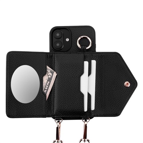 Women Phone Leather Crossbody Wallet Case W/ Card Slots Kickstand For iPhone 16 - Picture 3 of 6