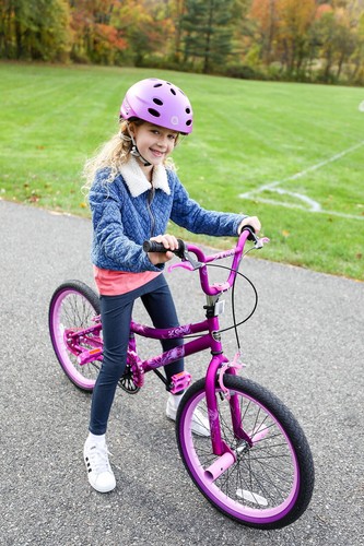 20 In 2 Cool Bmx Girl's Child Bike Durable Steel Frame W/ Drop Bar Satin Purple - Picture 9 of 13