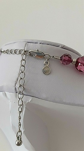 M&S Woman's Purple Mix & Silver Tone Collarbone Length Necklace 17" - 20" Approx - Picture 6 of 7