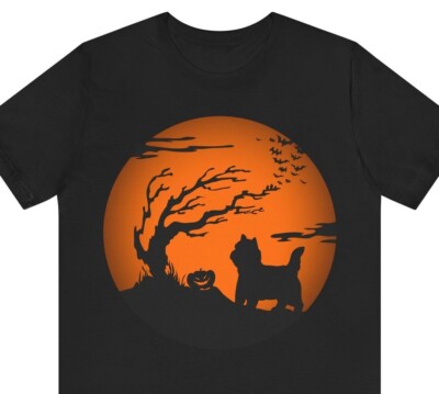 Cairn Terrier Halloween Shirt Gifts for Cairn Dog Mom Dad Unisex T-Shirt Holiday