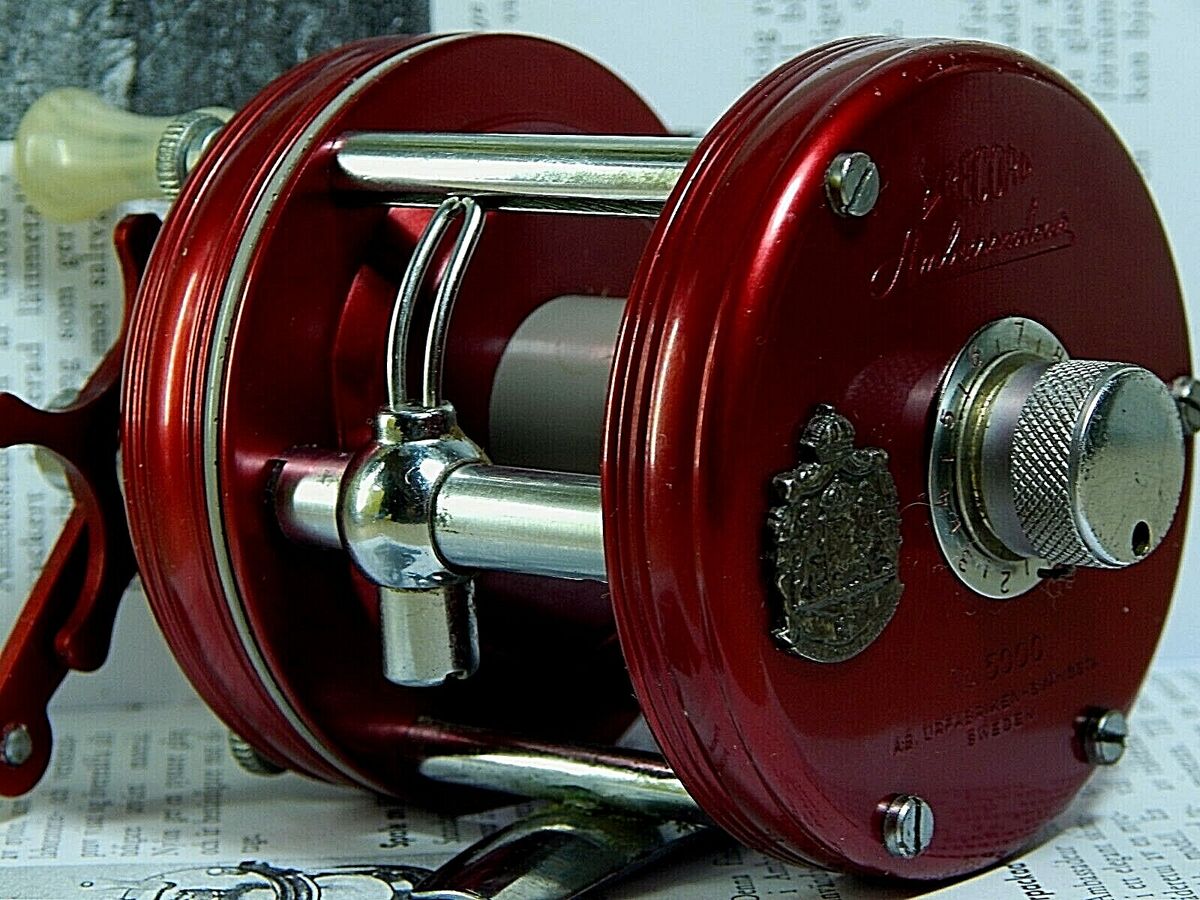 1957/58's Record AMBASSADEUR 5000(last version) baitcasting  reel-used/xclnt++