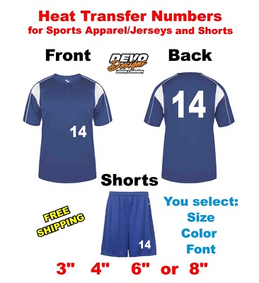 baseball jersey number sizes