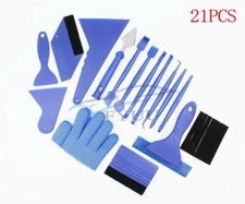 Car Window Tint Film Vinyl Wrap Sticker Installation Squeegee Scraper Tool 21Pcs