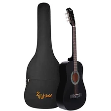 ZJW Gold Dreadnought Acoustic Guitar 38” Black Perfect For Beginners