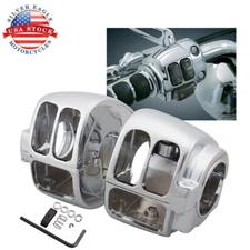 Chrome Handlebar Control Switch Housing For Harley Softail Road King Sportster