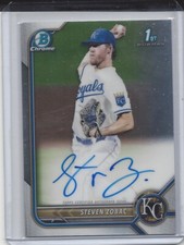 STEVEN ZOBAC 2022 BOWMAN DRAFT CHROME 1ST PROSPECT ON CARD AUTO