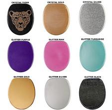 HIGH QUALITY GLITTER WOOD WC TOILET SEAT | STABLE HINGES | EASY TO MOUNT