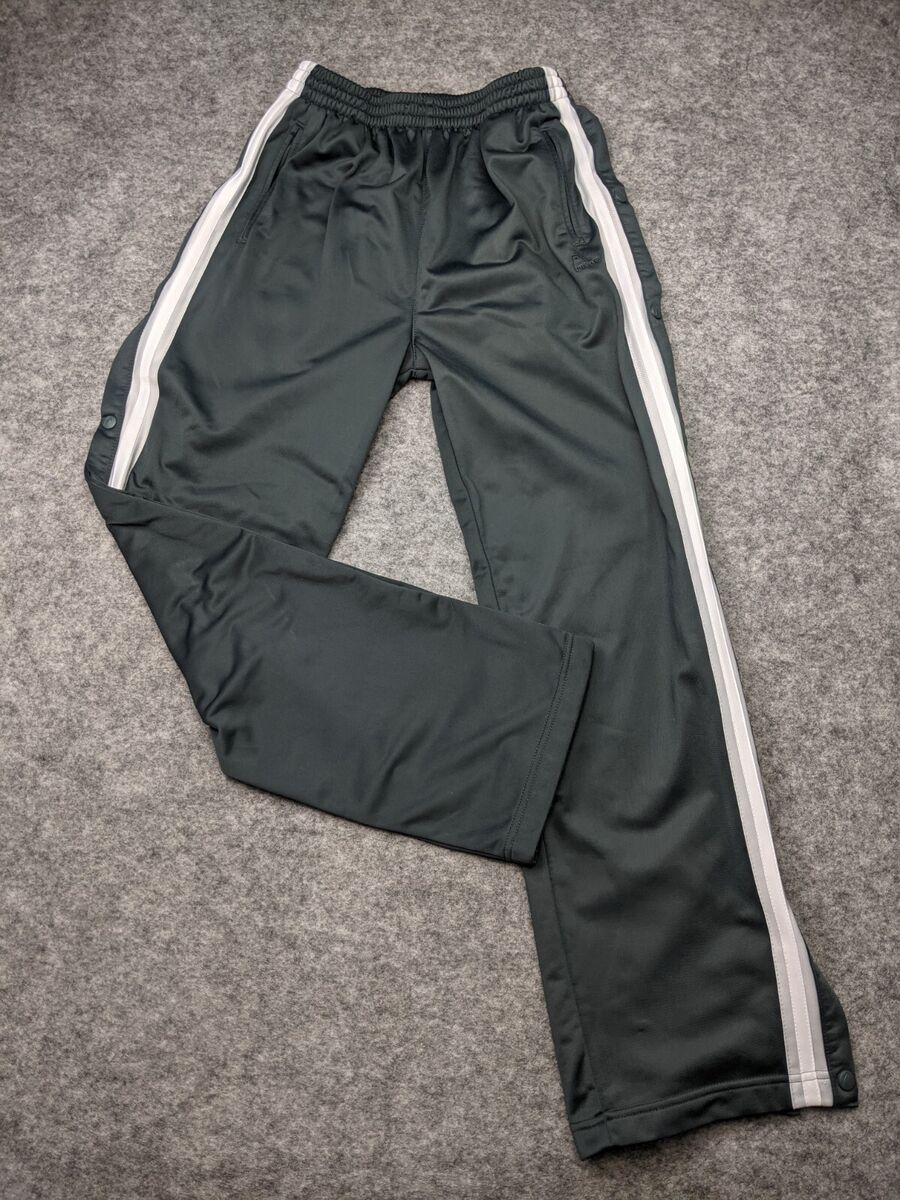 HEAD Track Pants Womens XL Gray White Stripe Snap Away Sides HEAD Track Pants Womens XL Gray White Stripe Snap Away Sides