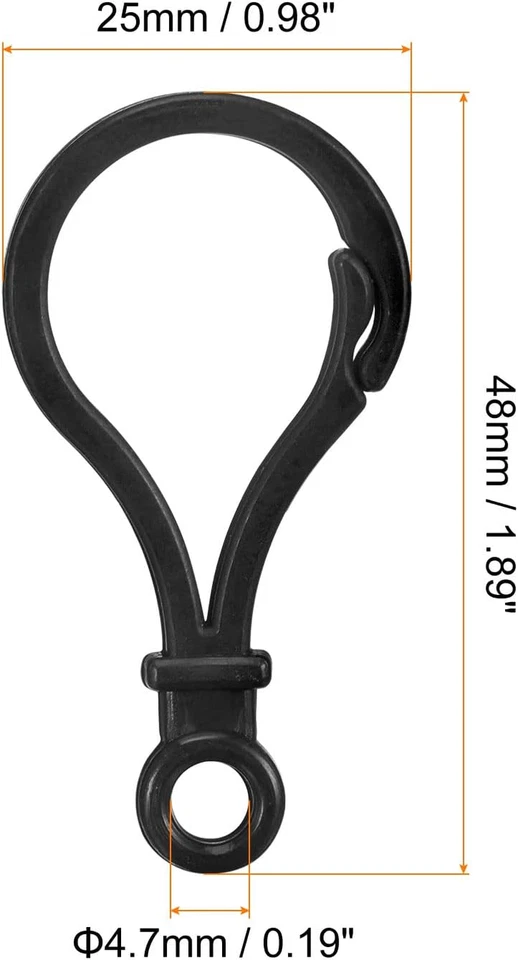 Plastic Lobster Clasps, 48Mm Colorful Claw Snap Clip Hooks for Lanyard, Keychain - Image 2 of 4