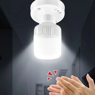 High Sensitivity Sound Voice Control Switch Corridor E27 Lamp Base LED Bulb Hold