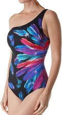GOTTEX Gottex Reverie One Shoulder FLORAL 1 pc Bathing Suit SWIMSUIT Size - 10