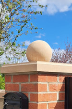 Flat Chamfered Pier Cap 400x400mm with 9" Ball Finial