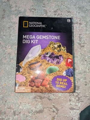 National Geographic Mega Gemstone Mine Dig Up 15 Real Gems STEM New US7