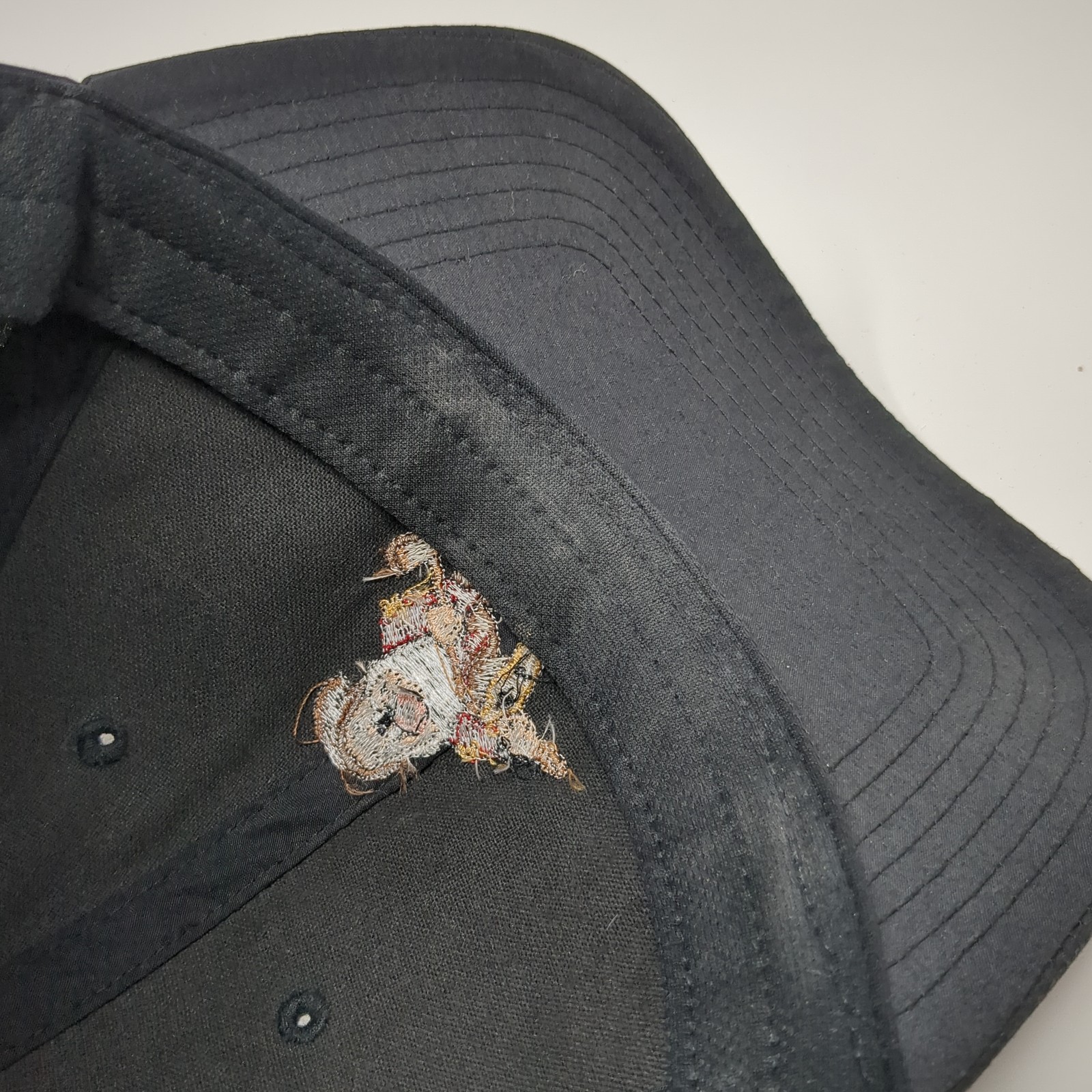 Grumpy Strapback Baseball Hat Solid Black One Siz… - image 8