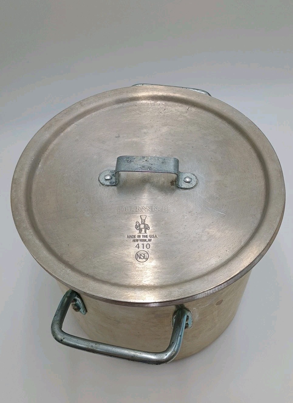 Dura-Ware 10 Quart Aluminum Stock Pot With Lid And Handles 