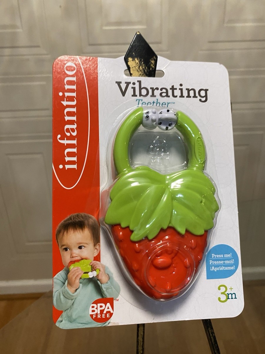 Infantino- Brand New Vibrating Teether- Strawberry