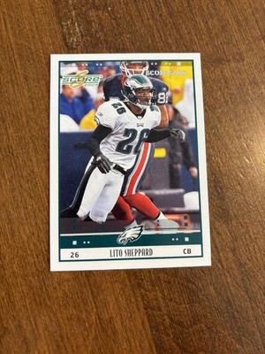 Lito Sheppard 2005 Score Scorecard #220 Philadelphia Eagles Florida Gators /599