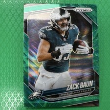 Panini 2025 Prizm Zack Baun Green Prizm #239 Philadelphia Eagles NFL Football