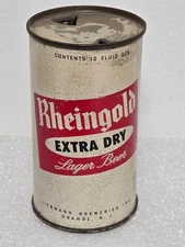 Vintage Rheingold Extra Dry Speckled Can Error? Orange NJ Flat Top Beer Can
