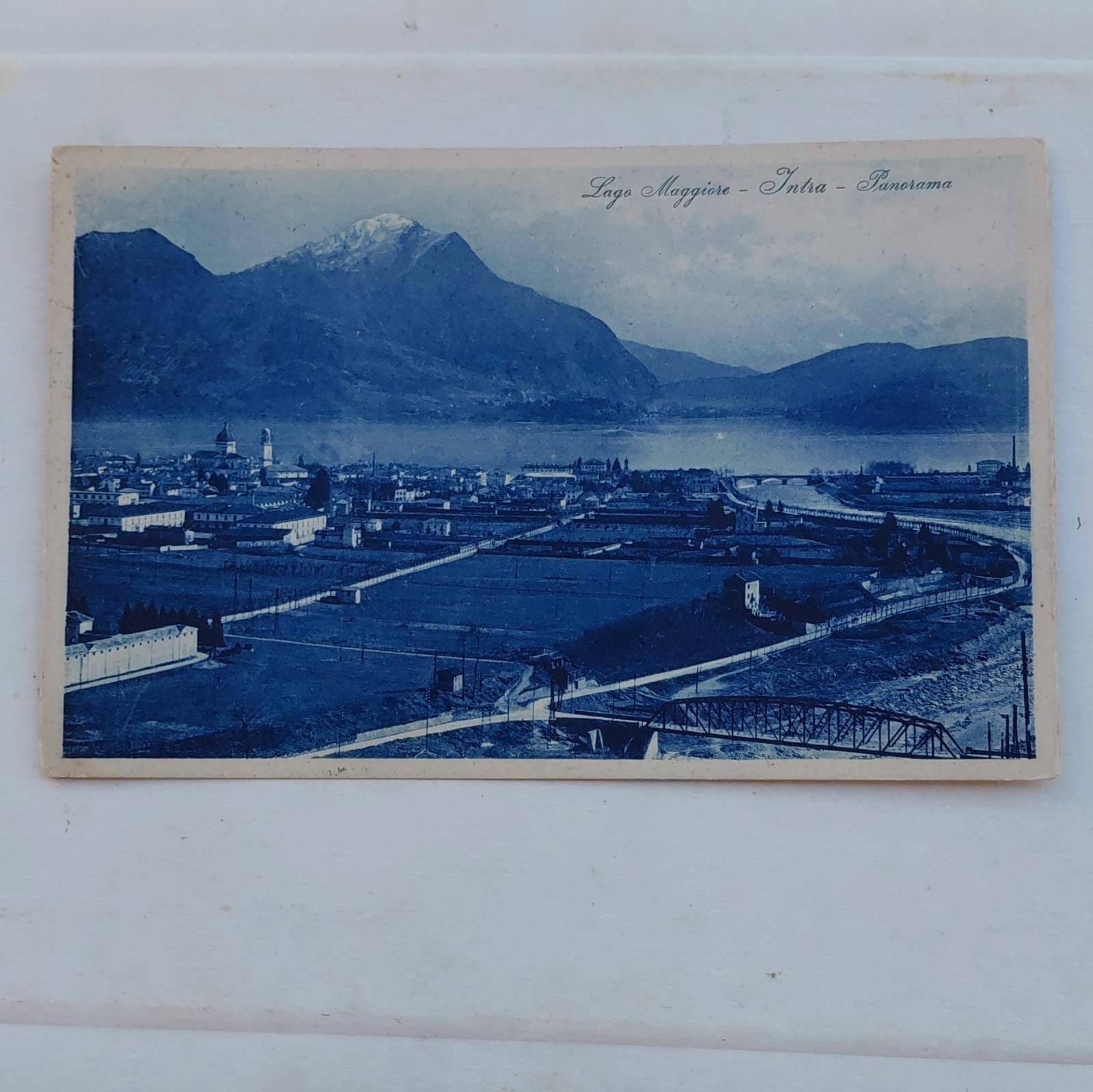 Cartolina Intra Lago Maggiore panorama viaggiata per France